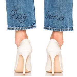 Rag & Bone X Boyfriend Crop Jeans Embroidered Selvedge Ballard